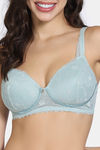 Zivame La Flamme Padded Non Wired 3/4th Coverage Lace Bra - Grey Mist — thumbnail 4